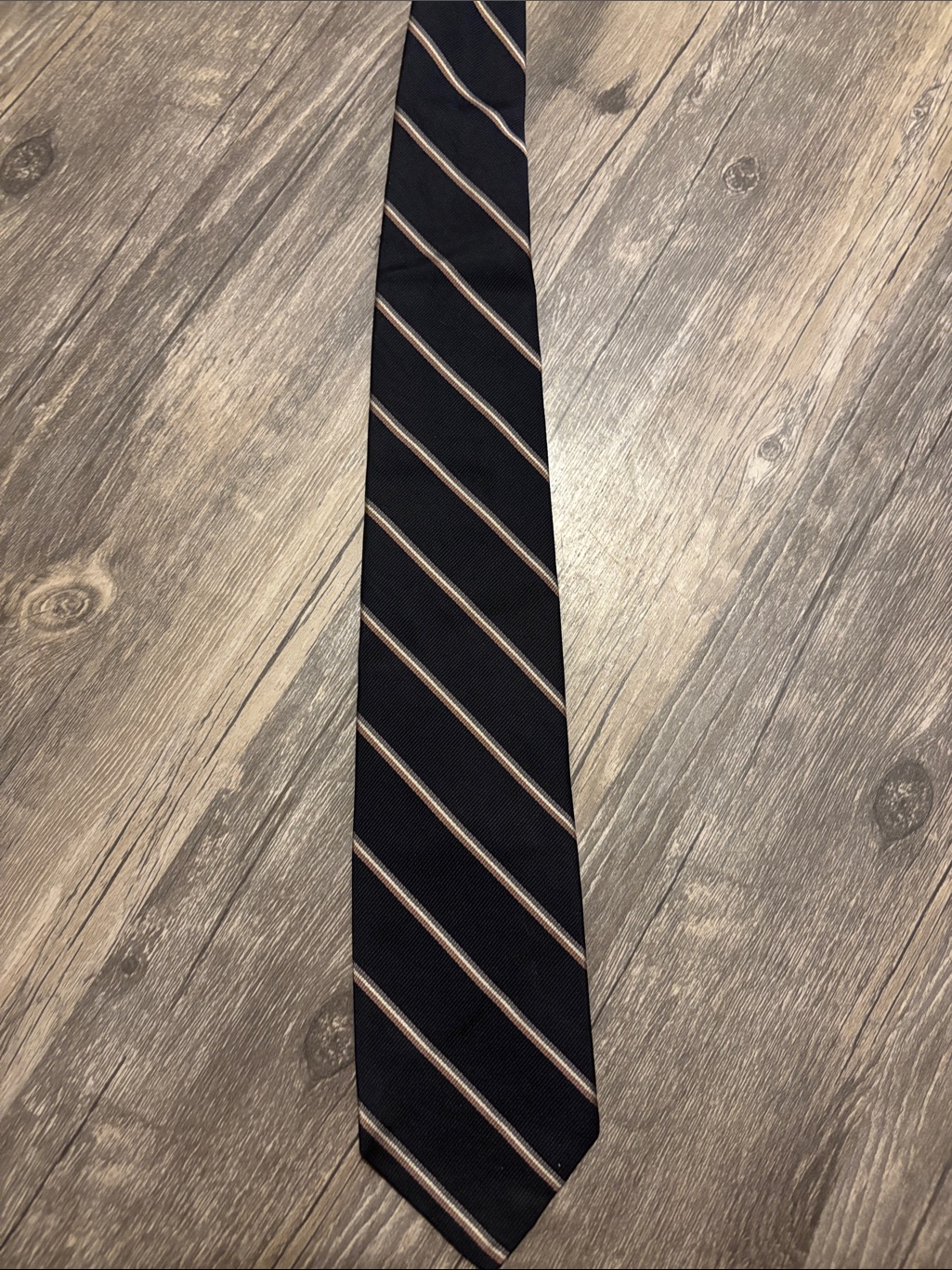 Classic Black Stripe Mens Necktie